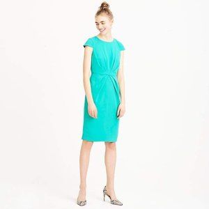 J.Crew Tall Pleated Sheath In 365 Crepe Dress